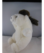 Steven Smith 8&quot; White polar Teddy bear with a Faux Raccoon Cap for Cruis... - $13.58 CAD