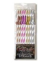 Glitterati Tall Penis Party Straws - Pack of 8 - £7.24 GBP