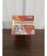 Slim Color CD/DVD Cases - Pack of 25 - Brand New, Factory Sealed - Clear... - $15.78