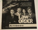 Law &amp; Order Tv Guide Print Ad Sam Waterston Jerry Orbach TPA12 - £4.66 GBP