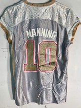 Reebok Women&#39;s NFL Jersey New York Giants Eli Manning Gold Flirt sz L - $158.91 MXN