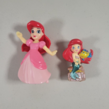 Ariel Toy Lot Arieal and Flounder Toy Figure 2’’ + Ariel 3&quot; Disney Princess - £7.22 GBP