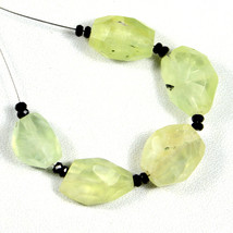 Prehnite Faceted Nugget Spinel Beads Briolete Natural Loose Gemstone Jewelry - £6.62 GBP