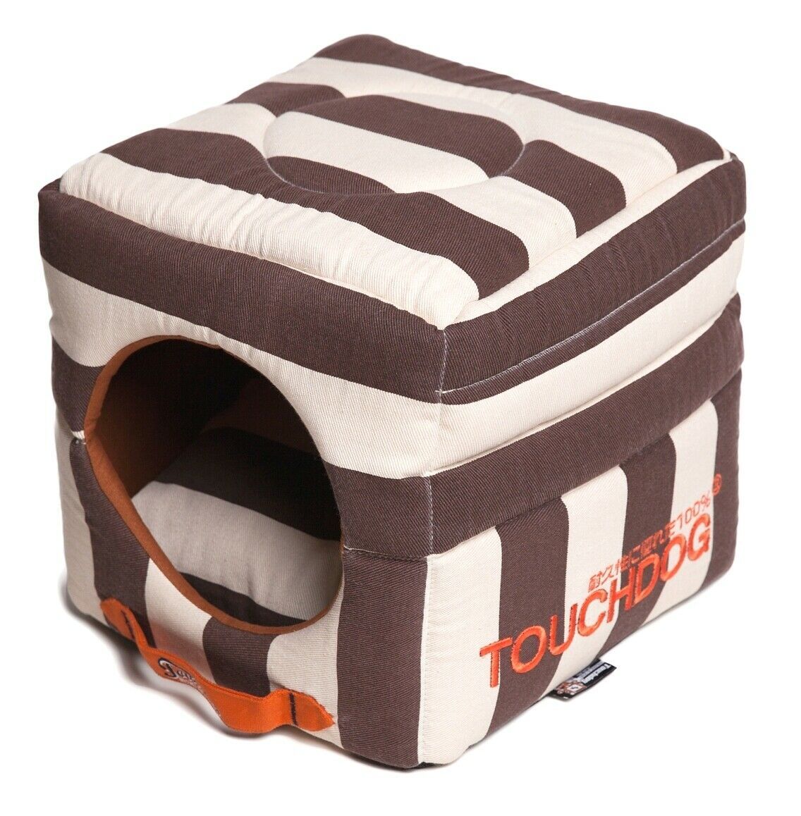 Polo-Striped Collapsible Reversible Squared 2-in-1 Pet Dog House Bed Beds - $63.74