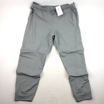 Nike Yoga Dri-Fit 7/8 Terry Fleece Short Joggers Gray Drawstring Womens Size XL - £39.56 GBP