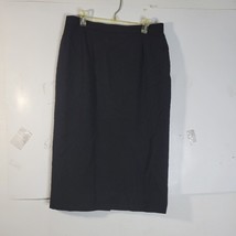 Womans J H Collectibles Black Wool Skirt Size 12 Lined - $19.49