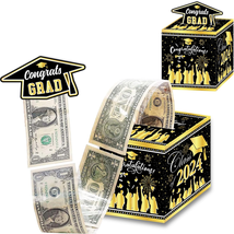 Money Box for Cash Graduation Gift - Rngmsi Happy Graduation Money Pull Box Gift - £15.98 GBP