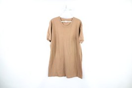 Vintage 90s Streetwear Mens Large Faded Blank Short Sleeve T-Shirt Brown... - £31.01 GBP
