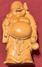 Old Vintage Hand Carved Asian Chinese Wood Buddha Statue Art Sculpture C... - $55.25