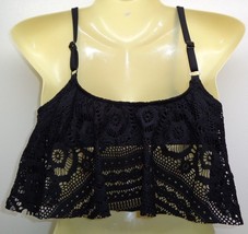 Kenneth Cole Size Small Suns Out Crochet Black New Womens Swim Bikini Top - £46.69 GBP