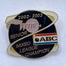 WIBC ABC Bowling 2003 Senior Mixed League Champion Enamel Lapel Hat Pin Pinback - £6.14 GBP