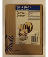 Thomas SL-715-12 Lighting Wall Sconce in Antique Brass Finish With Ribbe... - £23.89 GBP