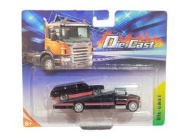 Die-Cast Team Black Hauler Truck And Car - £10.00 GBP