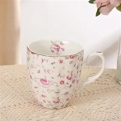 Bone China Coffee Cup Set Dessert Plate Sugar Bowl Cake Rack Milk Cup mug - $87.28