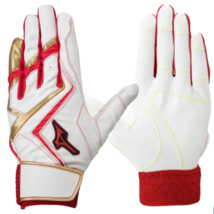 Mizuno Wild Drive Red Batting Gloves Baseball Sports Handwear White Red ... - $96.99 CAD