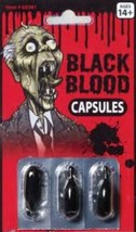 Black Blood Zombie Capsules - Great Theatrical Makeup Prop - Halloween M... - £1.24 GBP