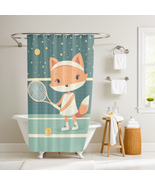 Flora the Forehand Fox Shower Curtain by Dancing Littles Jungle - $39.99