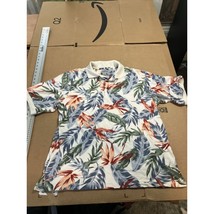 Windham Pointe Men’s S White Tropical Short Sleeve Shirt, Floral Print, ... - $14.85