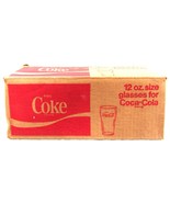 Box of 12 Vintage &quot;Enjoy Coca-Cola&quot; 8-ounce 5&quot; Tall White Lettering Glasses - $107.18 CAD