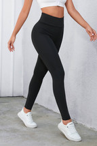 Black Criss Cross Tummy Control High Waist Leggings - $11.16