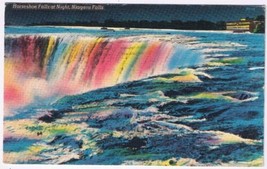 Postcard Horseshoe Falls Night Scene Niagara Falls - $3.95