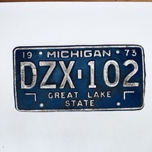 1973 United States Michigan Great Lake State Passenger License Plate DZX-102 - £14.85 GBP