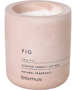 Blomus FIG Scented Candle 4oz Concrete Jar Soy Wax Rose Dust Natural Fra... - £14.95 GBP
