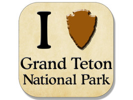 4&quot; i love heart grand teton national park arrowhead sticker made in the usa - £13.62 GBP