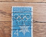 US Stamp VIII Olympic Winter Games California 1960 4c Used - $0.94