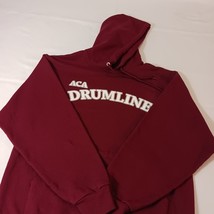 Jerzees Nublend ACA DRUMLINE Men's Red Cotton Blend Pullover Hoodie Sweatshirt M image 10