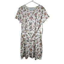 Liz Claiborne Women's White Shells Tshirt Dress with Belt Sash NWT Size XL - €20,37 EUR
