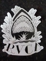 Authentic RVCA Sticker SHARK Clear background Black design Shark Teeth 4... - £5.43 GBP