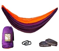 SunnySack Complete Hammock Double Sz Fits Two People NYLON Purple EASY Set Up - £27.86 GBP