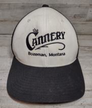The Cannery Bozeman Montana Mesh Back Snapback Trucker Hat Cap Black White - £5.94 GBP