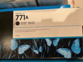 HP 771A Matte Black Ink Cartridge  B6Y15A Genuine Original Sealed - $173.25