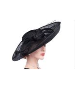 Ladies Spring Summer English Hemp Elegant Banquet Hat For Wedding Special Occasi - $129.99