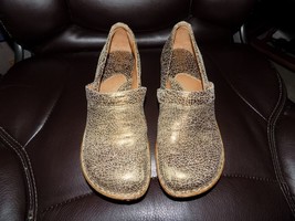 Born B23618 Professional Metallic Crackle Gold Loafers Clogs Women&#39;s US ... - $33.58