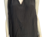 NWT Talbots Plus Black Sleeveless V Neck Top with Smocked Collar Size 3X - $23.74