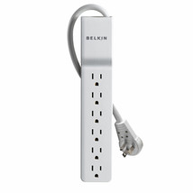 Belkin - Power BE106000-06R 6OUT Surge Protector 6FT Cord Rotating Plug HOME/OFF - £50.02 GBP