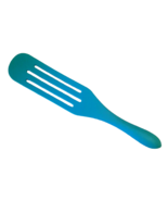 Teal Silicone Slotted Spurtle Mad Hungry Kitchen Utensil Cooking Spoon NEW - $14.95