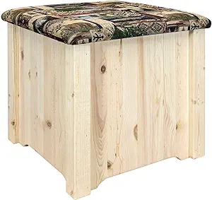 Montana Woodworks Homestead Collection Upholstered Ottoman with Storage,... - $293.99