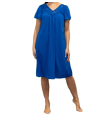 Shadowline Navy Blue twilight V-Neck short Nightgown size 3X Style 36150 - $547.08 MXN