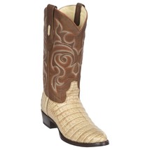 Los Altos Honey Handmade Genuine Crocodile Belly Round Toe Western Cowboy Boot - £415.57 GBP+