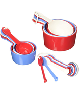 19-Piece Measuring Cups &amp; Spoon Set Plastic Multicolor NEW - £13.09 GBP