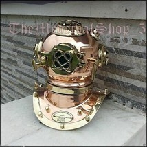 Diving Helmet Mark V Mini Antique U.S Navy Brass Divers Vintage handmade... - £63.19 GBP