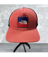 The North Face Box Logo Red Black Snapback Trucker Cap Hat - £11.57 GBP