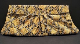 Lauren Merkin Eve Python Embossed Pleated Clutch Bag - £51.31 GBP