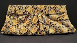 Lauren Merkin Eve Python Embossed Pleated Clutch Bag - £51.45 GBP