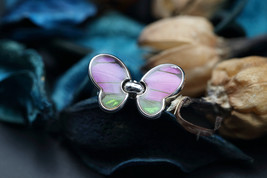 Navia Jewelry Butterfly Wings Graphium weiskei Silver Ring NR-1W-12 - £79.92 GBP