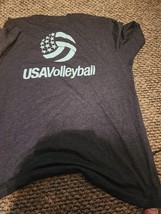 Mizuno Olympic Sponsor Usa Volleyball Xl New Shirt Charcol Gray - £19.97 GBP